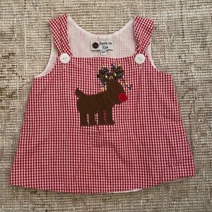 💫3 for $25💫 Smockadot Girls top with Reindeer